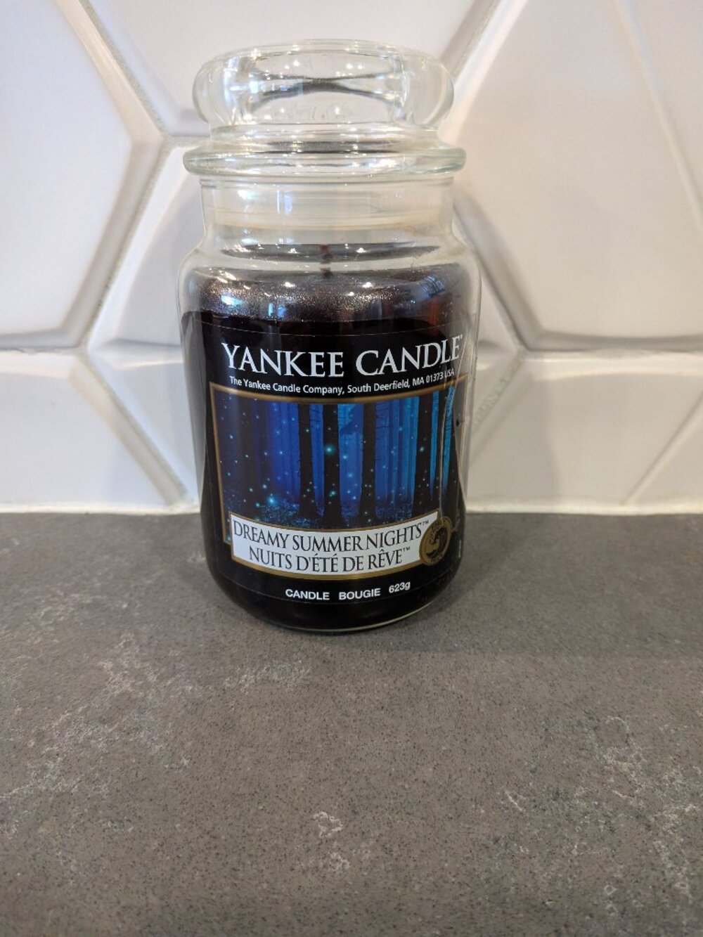 Yankee candle dreamy summer nights new large jar 22oz white label